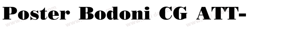 Poster Bodoni CG ATT字体转换